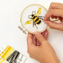 Bee Mini Cross Stitch Embroidery Kit
