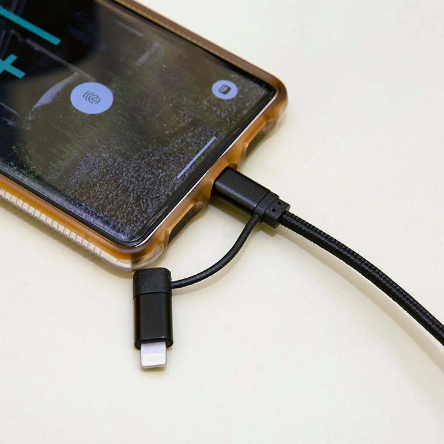 Black 2-in-1 Braided Cable