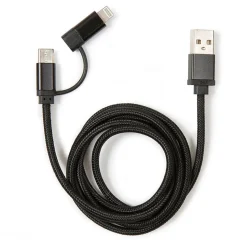Black 2-in-1 Braided Cable