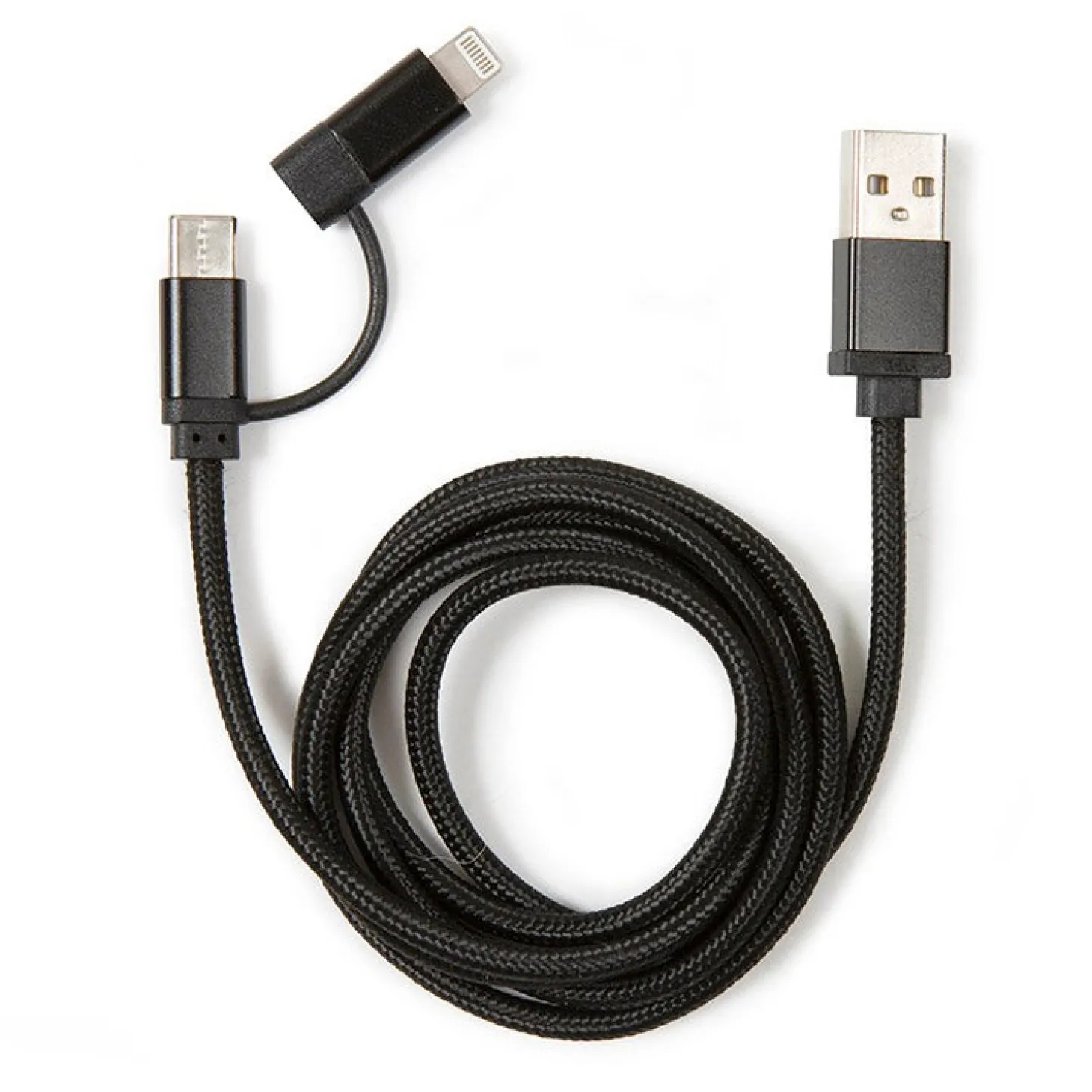 Black 2-in-1 Braided Cable