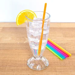 8” Bright Color Reusable Straws