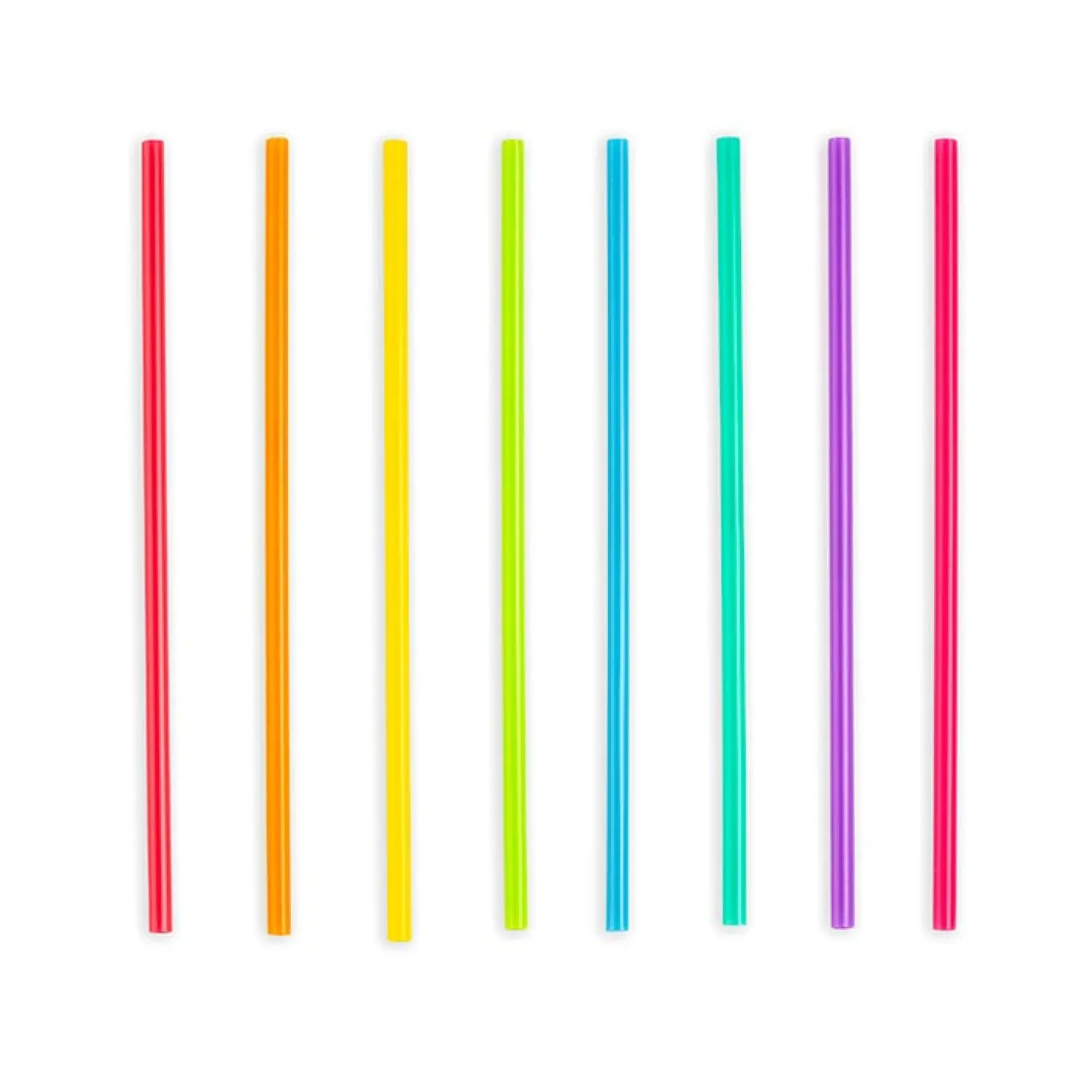8” Bright Color Reusable Straws