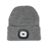 Bright LED Light Up Grey Beanie Hat