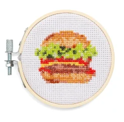 Burger Mini Cross Embroidery Kit