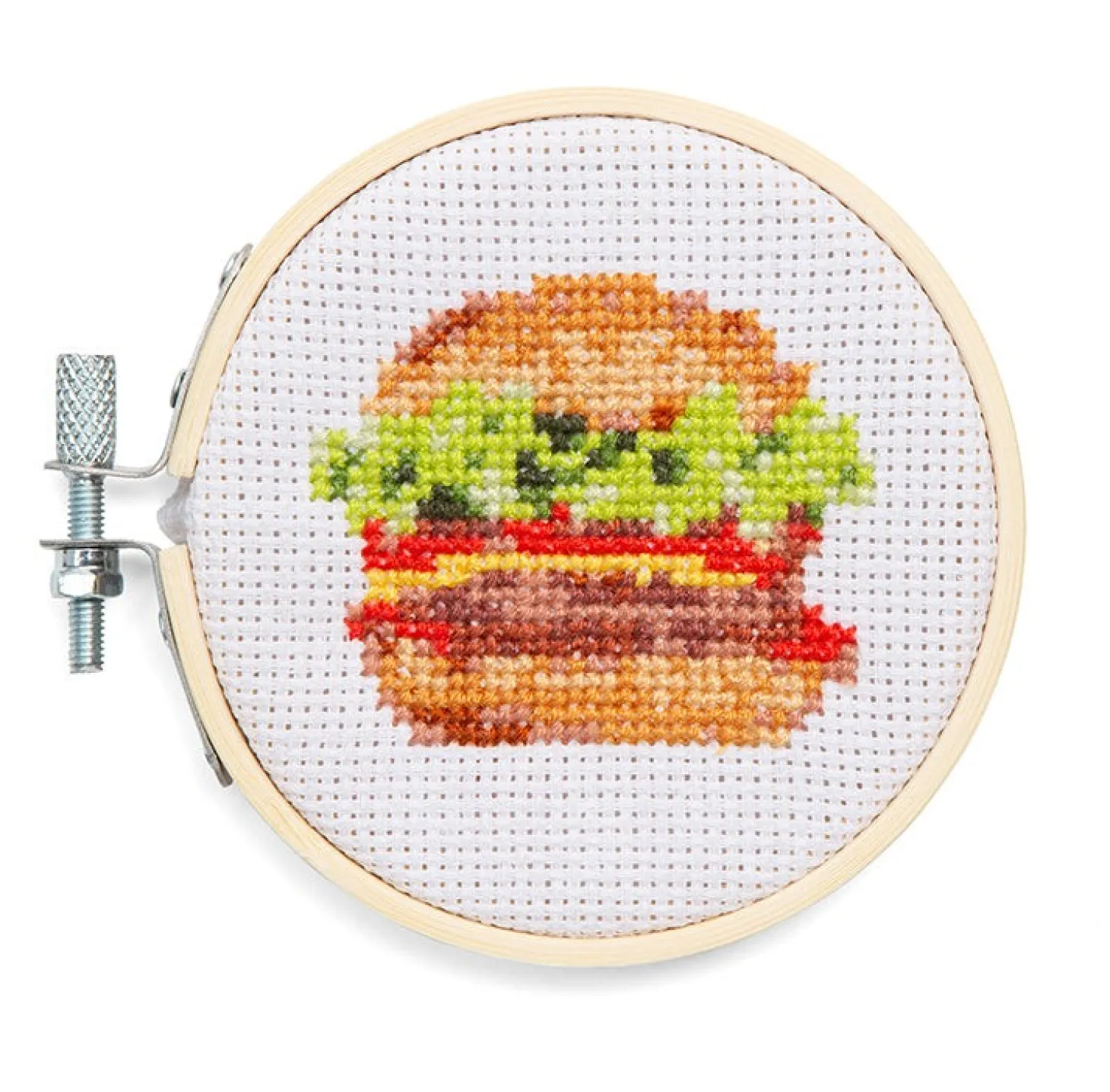 Burger Mini Cross Embroidery Kit