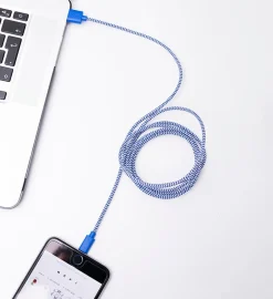 Chevron Cotton Bradied Charging Cord