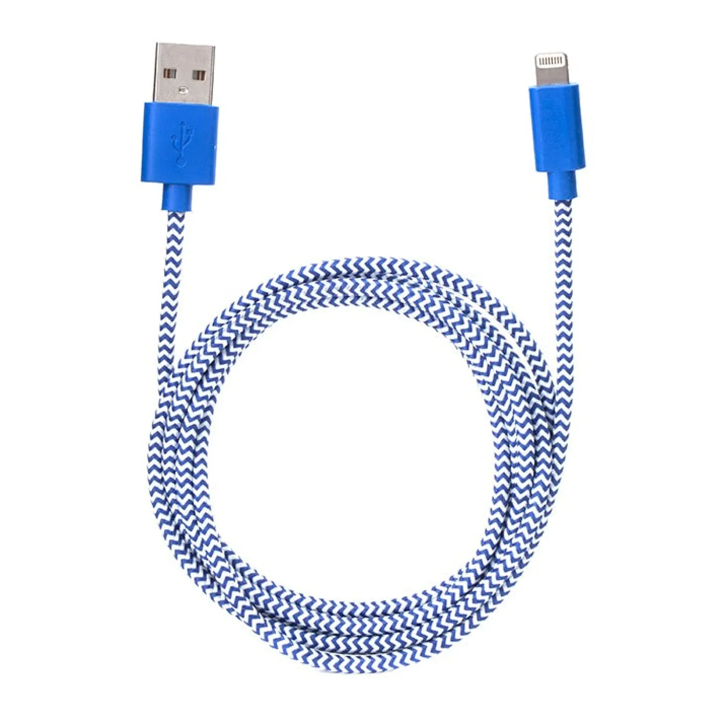 Chevron Cotton Bradied Charging Cord
