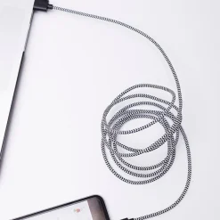Chevron Cotton Bradied Charging Cord