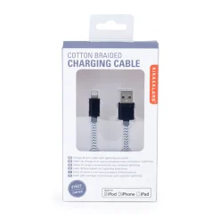 Chevron Cotton Bradied Charging Cord