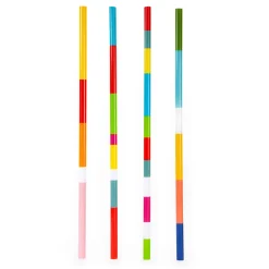 Color Block Reusable Straws