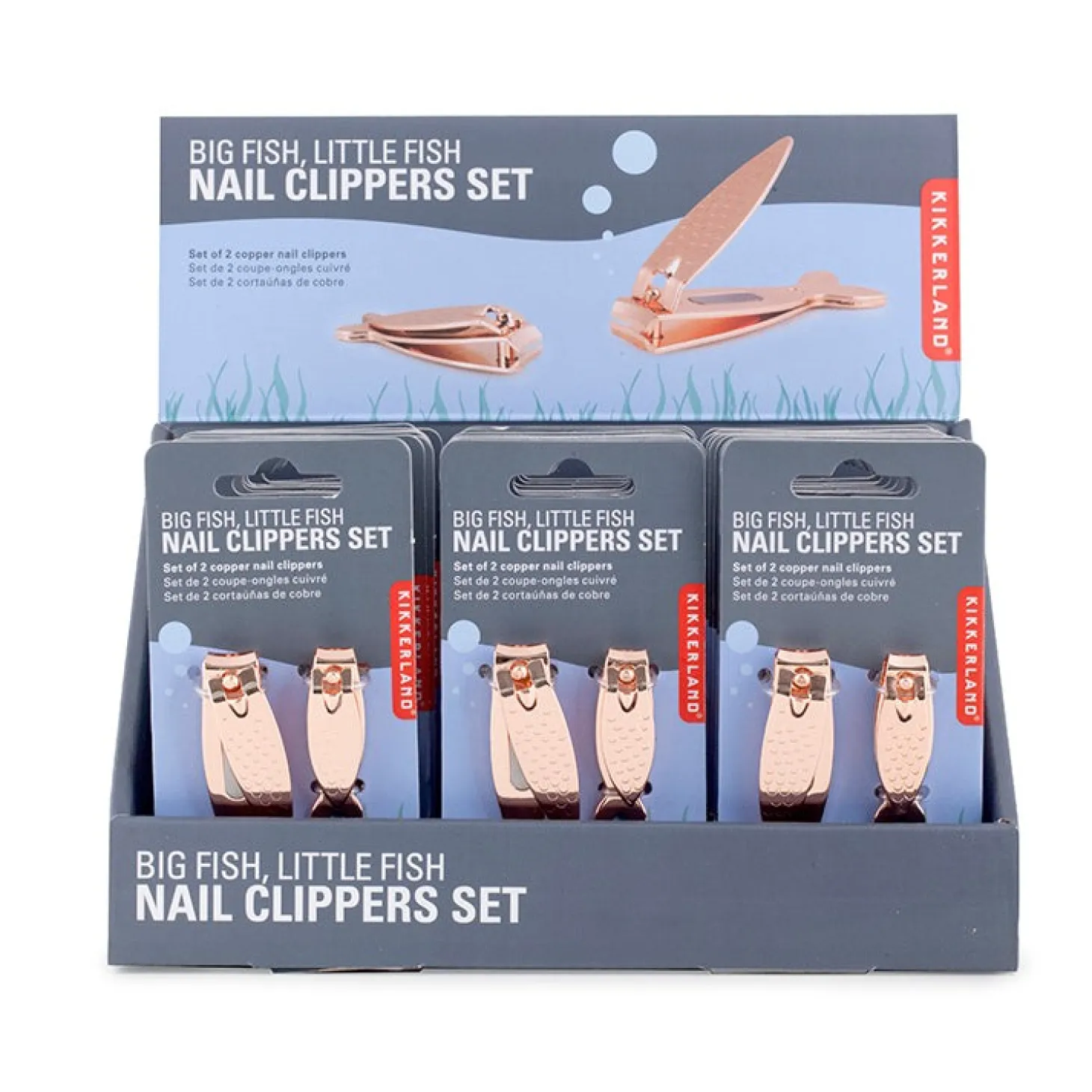 Copper Big Fish, Little Fish Nail Clippers Set