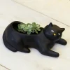 Cosmo the Black Cat Planter