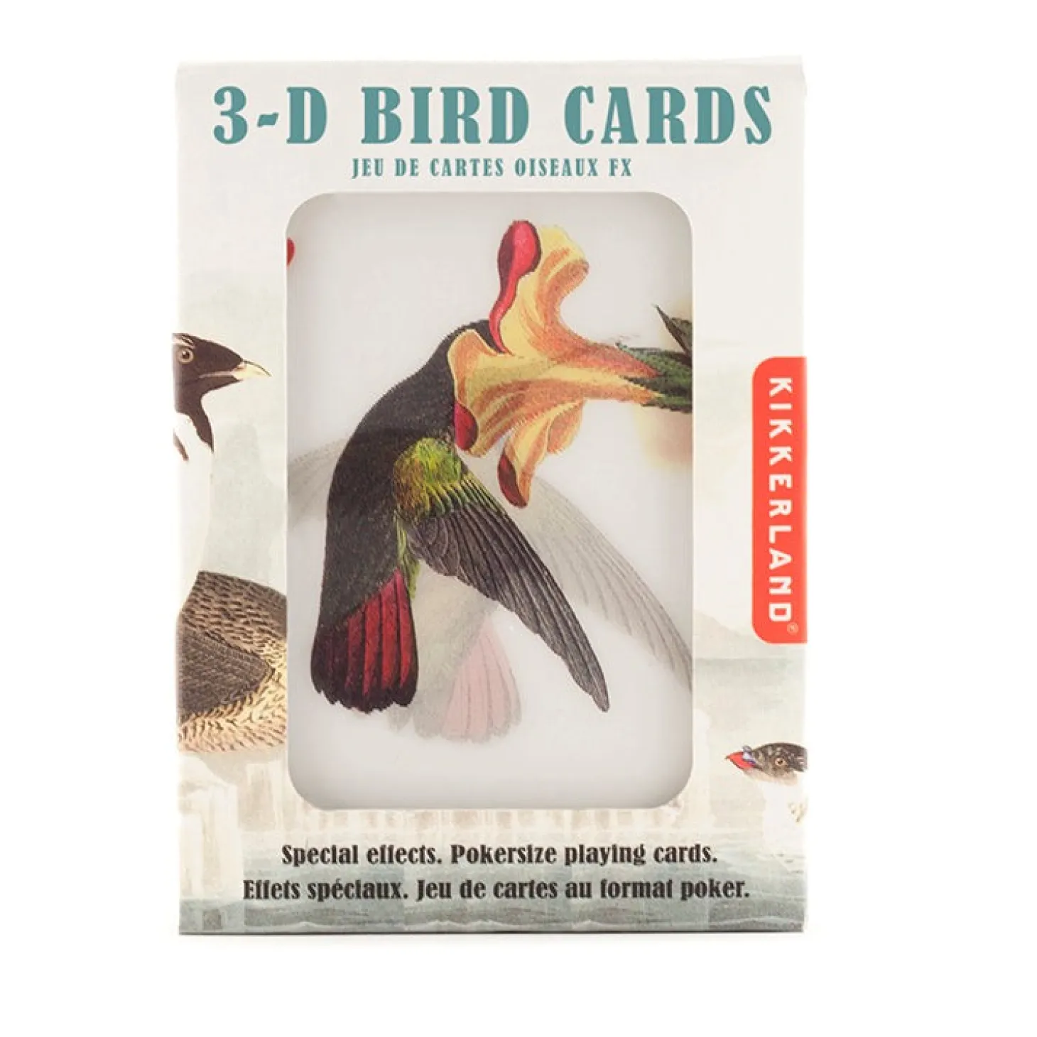 3-D Bird playing cards