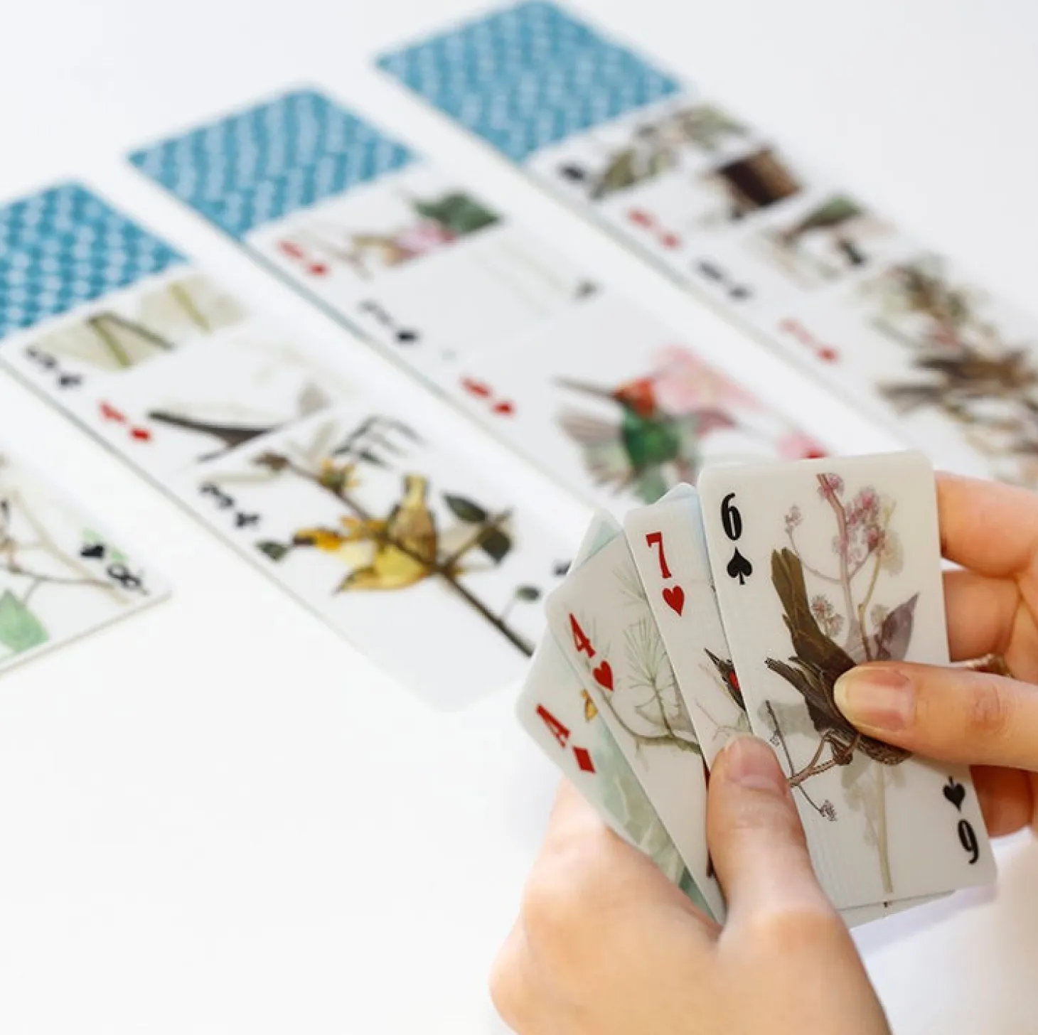 3-D Bird playing cards