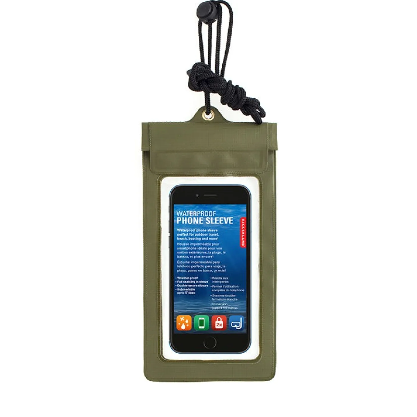Green Waterproof Phone Sleeve