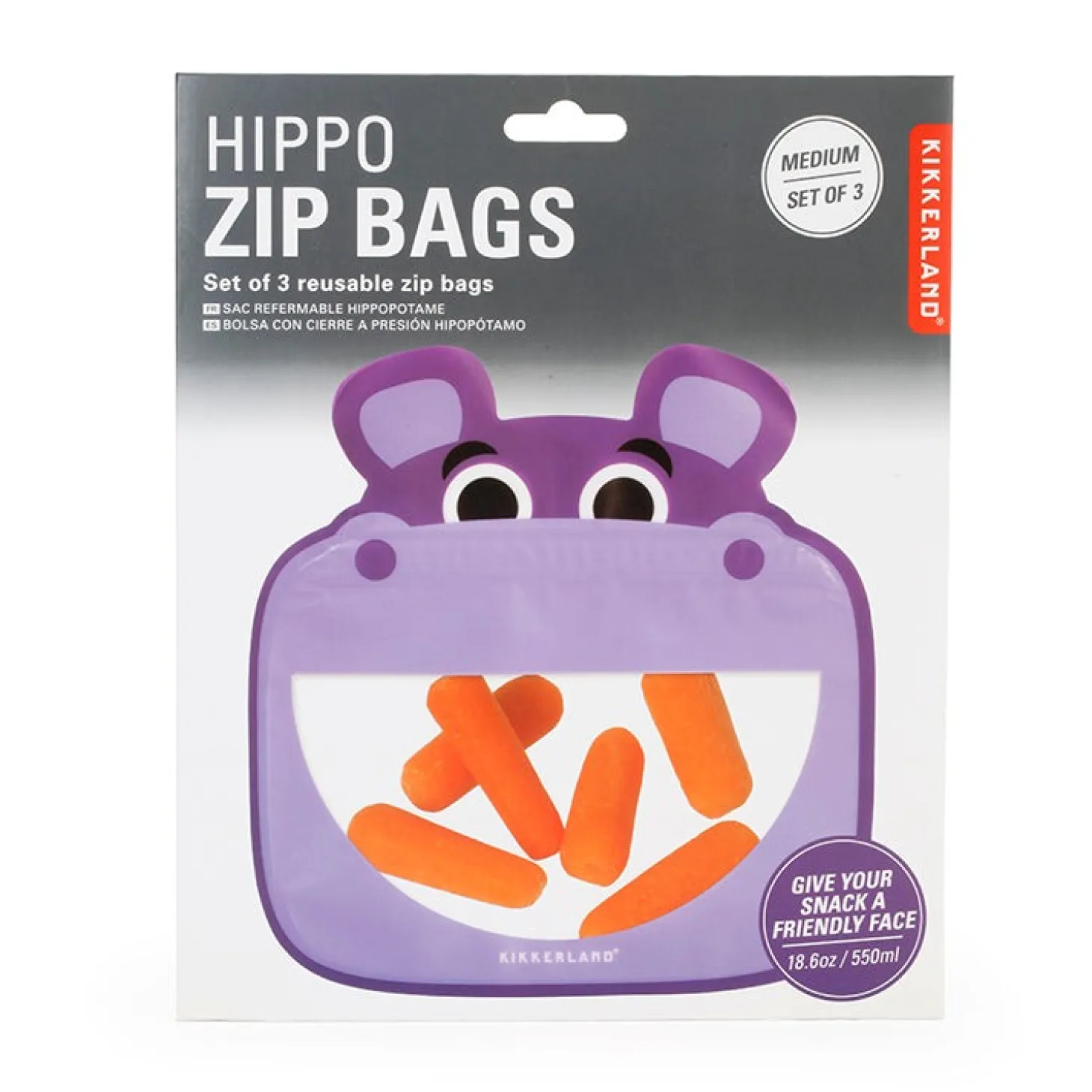 Hippo Zipper Bags