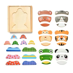 Kidoki Animal Mix Up! Wooden Puzzle