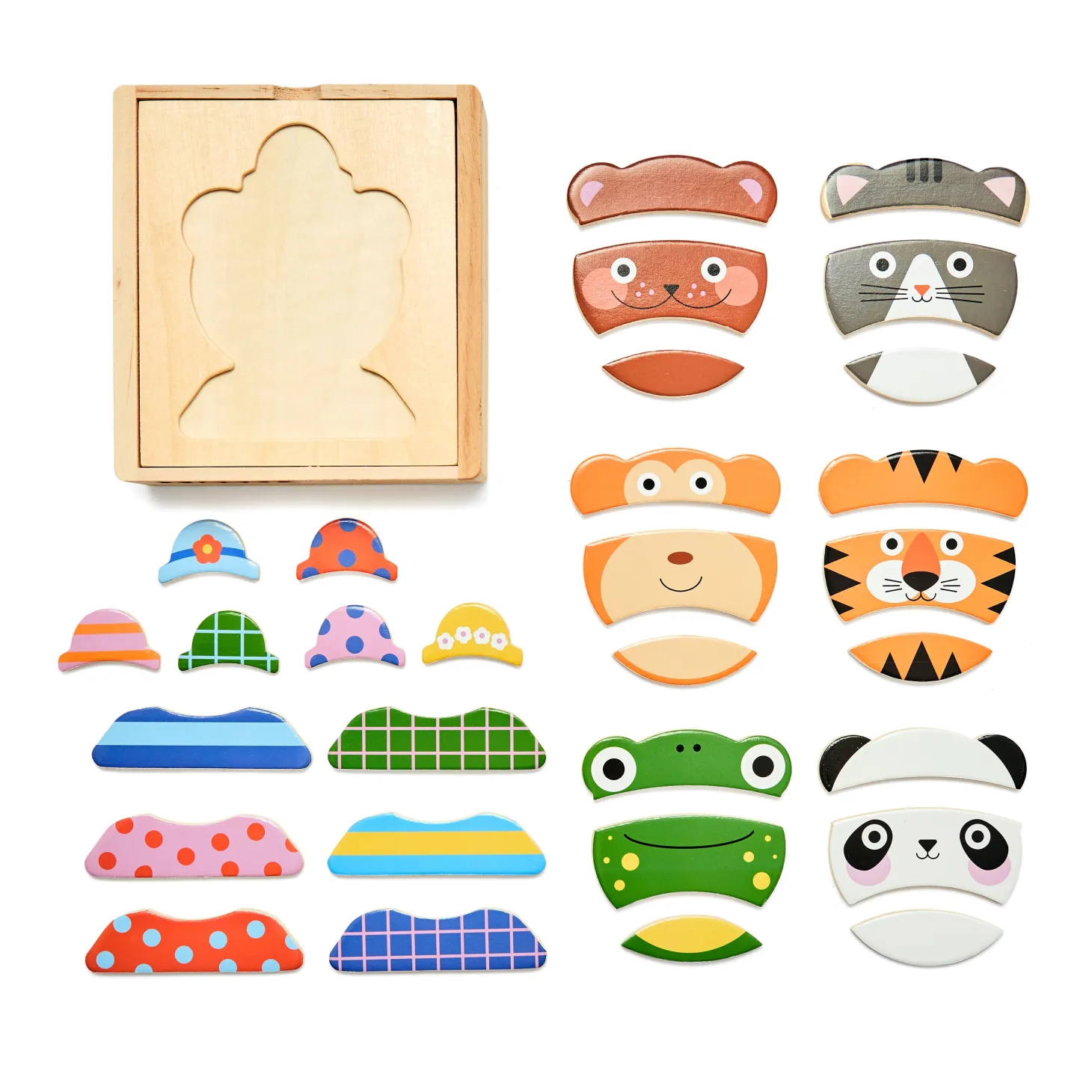 Kidoki Animal Mix Up! Wooden Puzzle