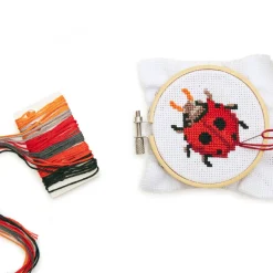 Ladybug Mini Cross Stitch Embroidery Kit