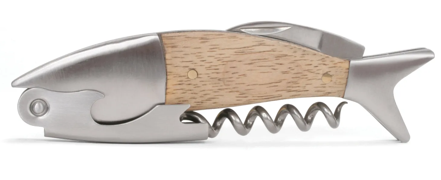Light Wood Fish Corkscrew