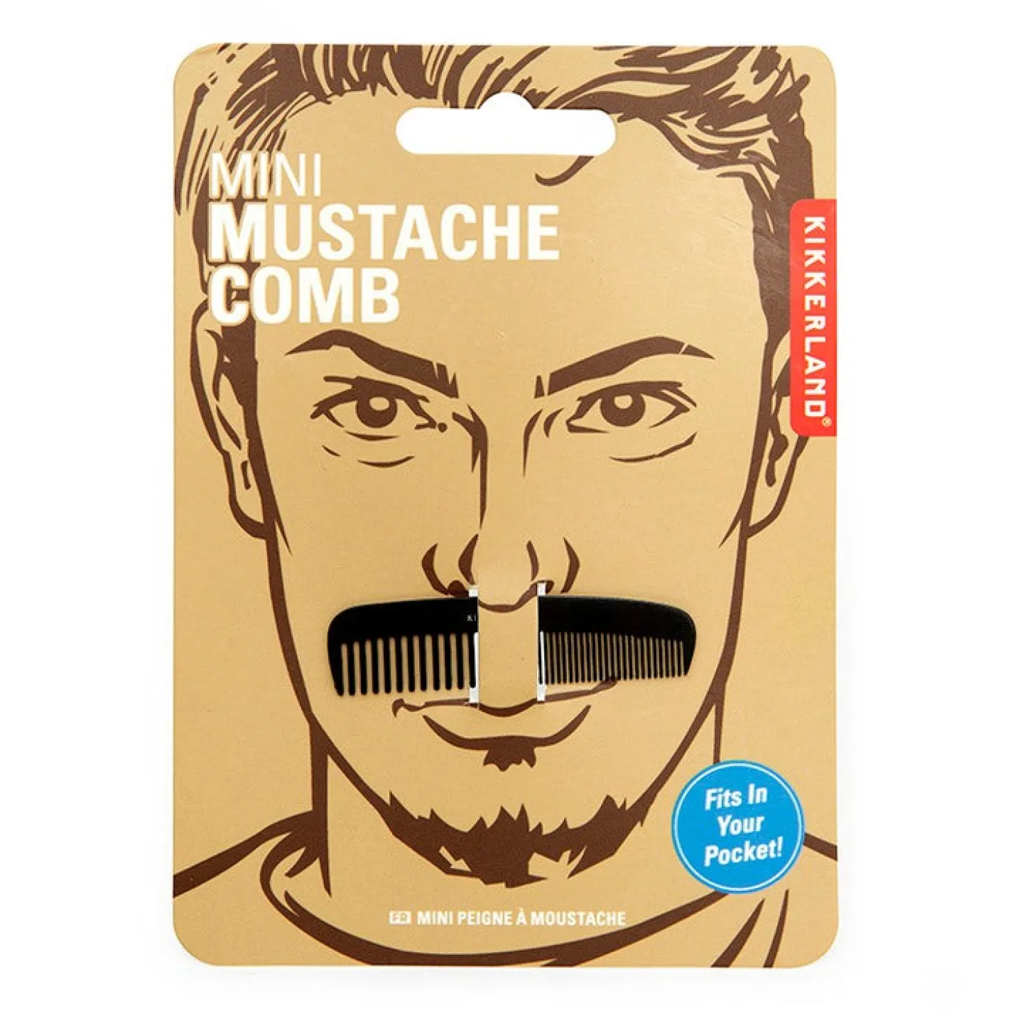 Mini Mustache Comb