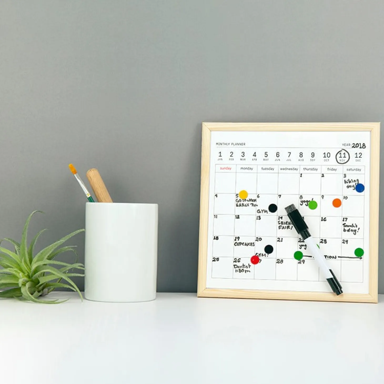 Mini Whiteboard Calendar