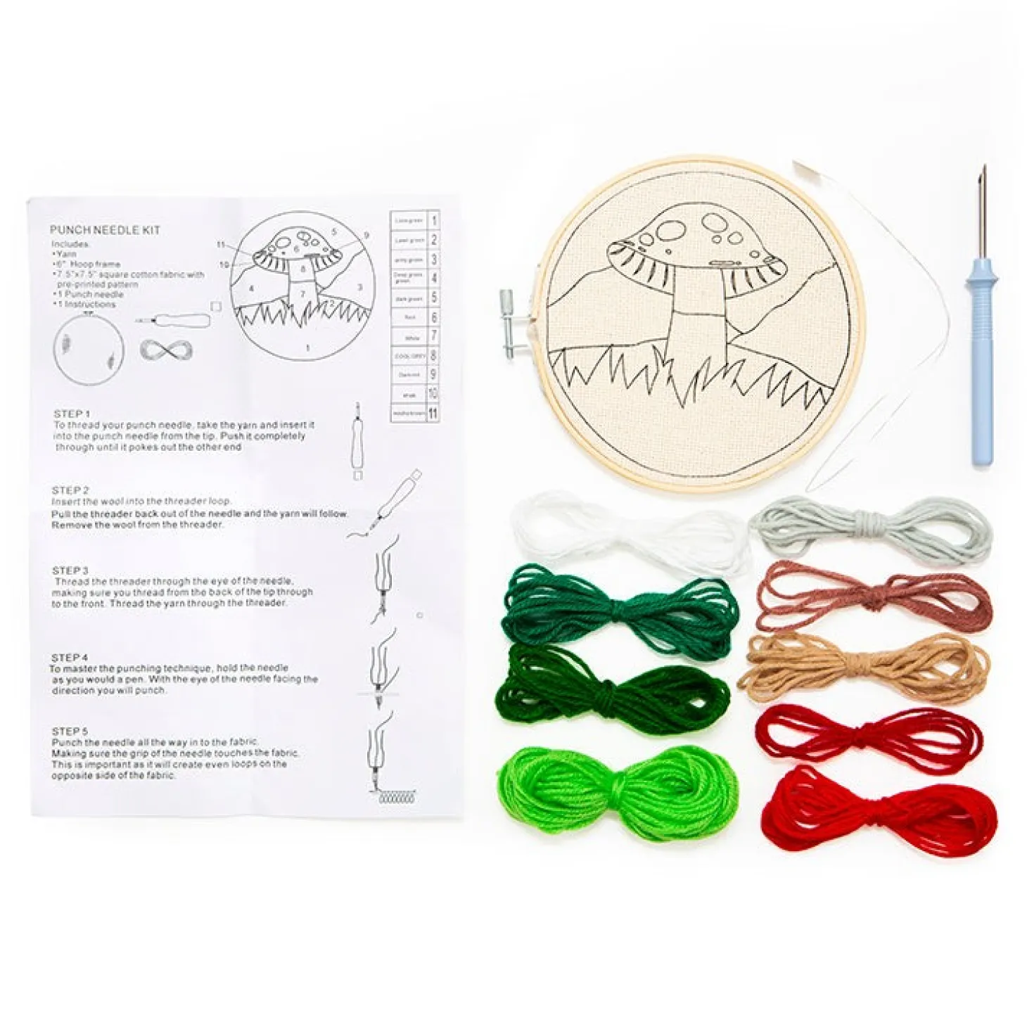 Mushroom Punch Needle Kit