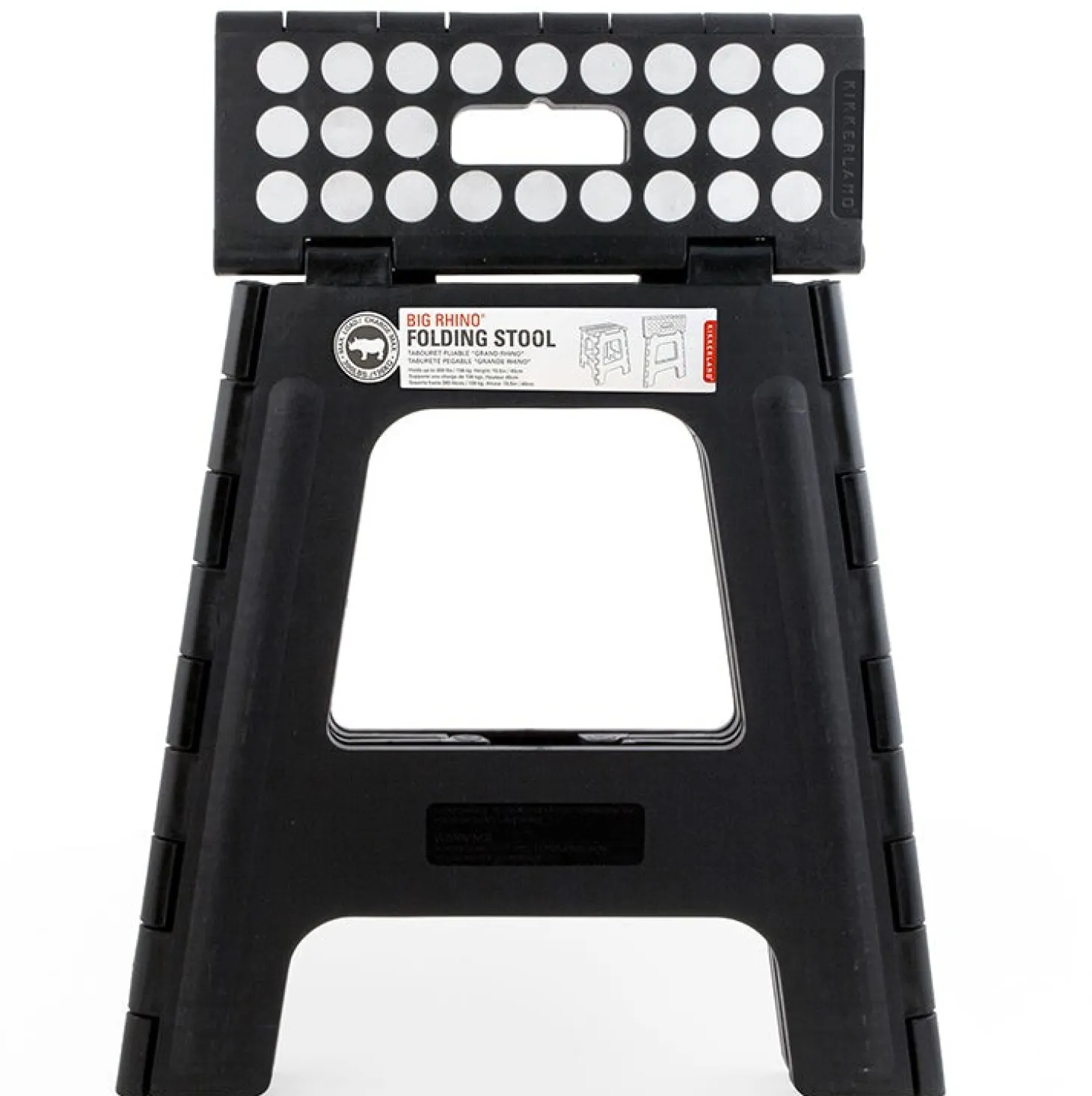 Rhino® II Tall Folding Step Stool Black