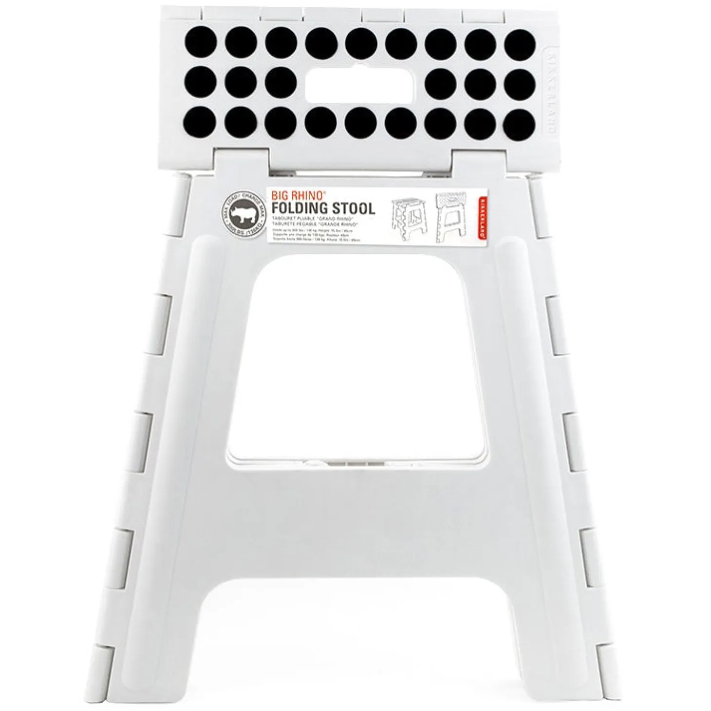 Rhino® II Tall Folding Step Stool White
