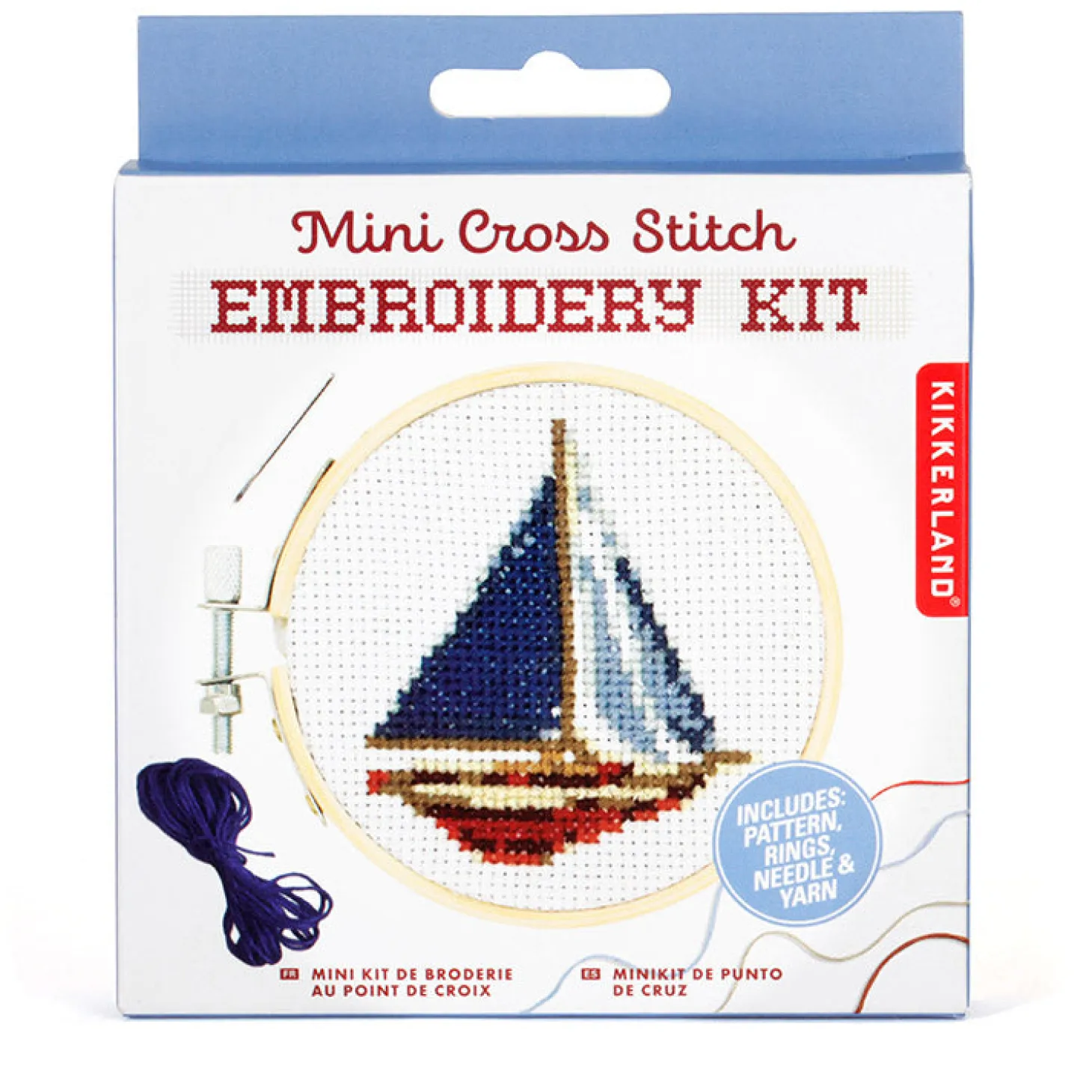 Sailboat Mini Cross Stitch Embroidery Kit