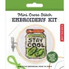Stay Cool Pickle Mini Cross Stitch Embroidery