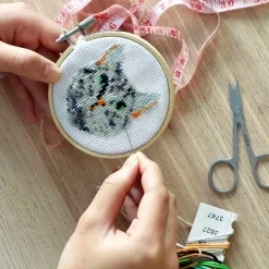 Tabby Cat Mini Cross Stitch Embroidery Kit