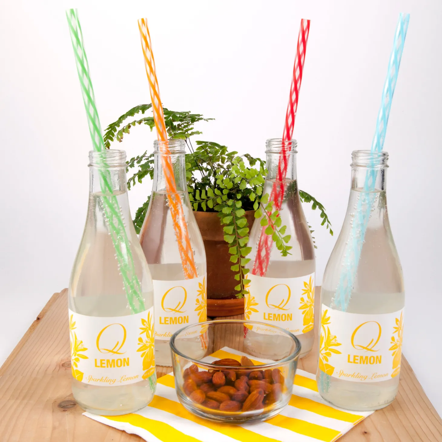 Tall Rainbow Reusable Straws