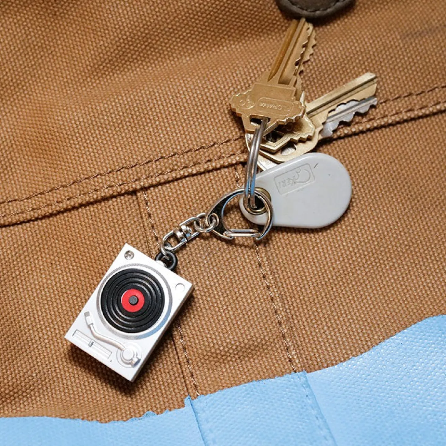 Turntable LED & Sound Keychain