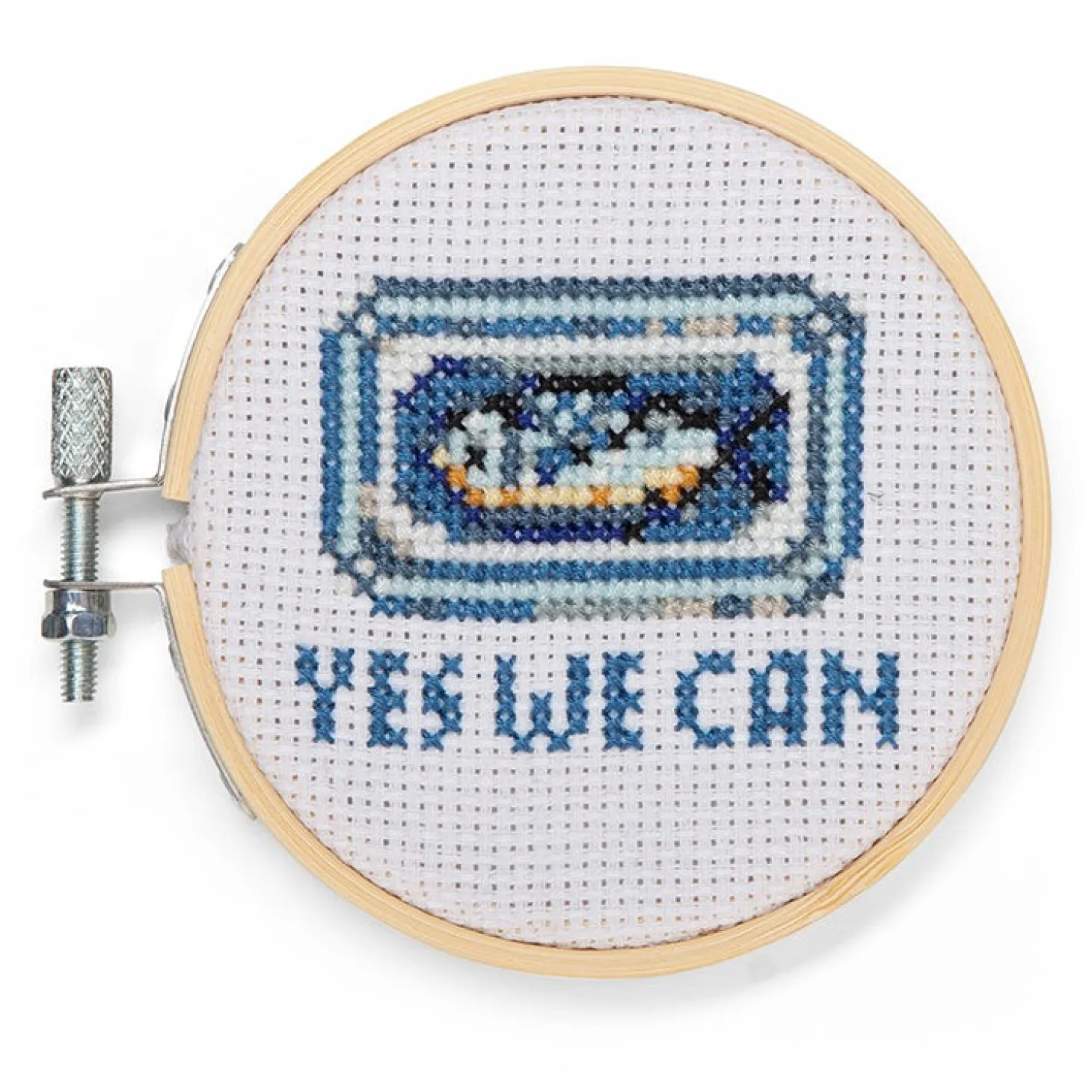 Yes We Can Sardine Mini Cross Stitch Embroidery