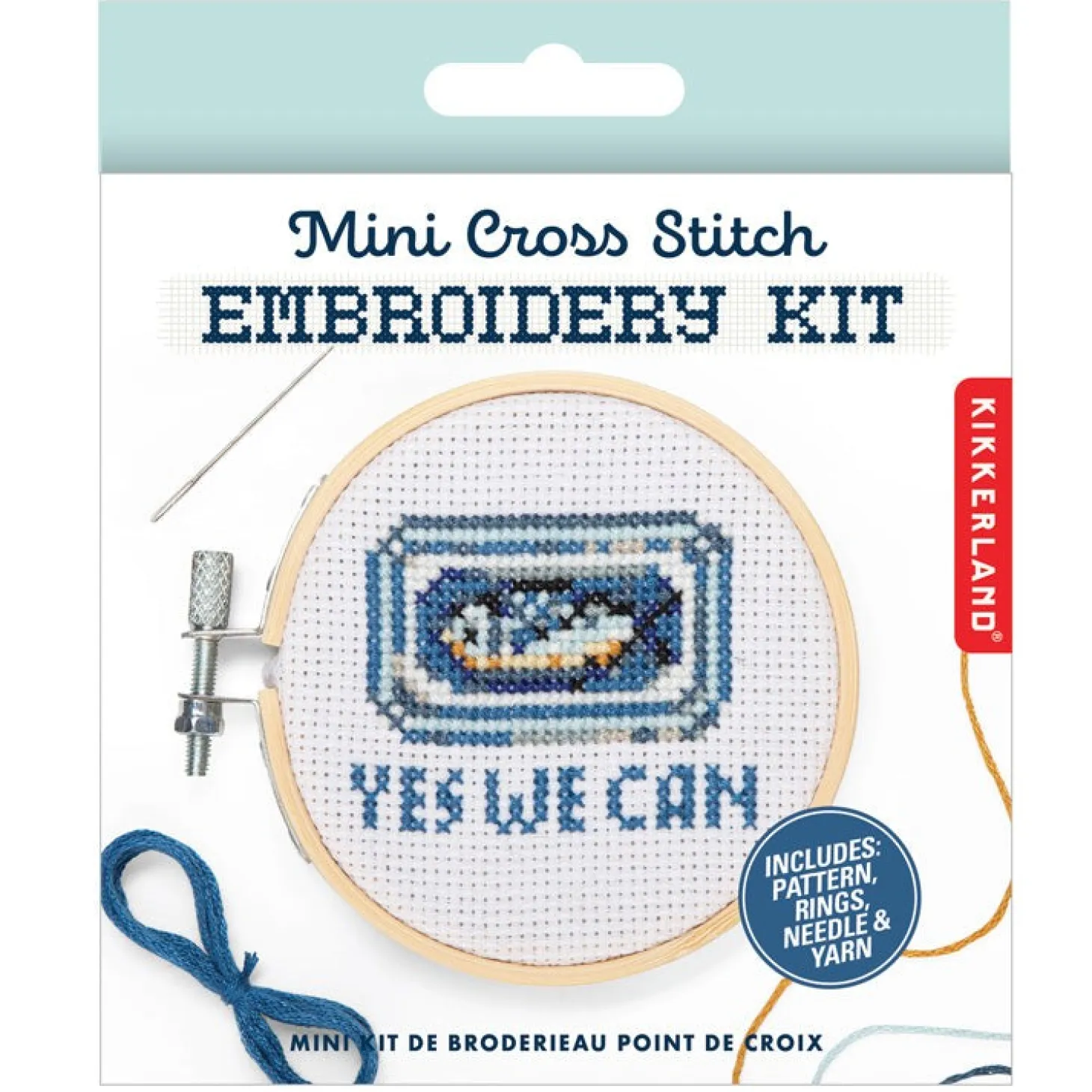 Yes We Can Sardine Mini Cross Stitch Embroidery